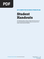 Student Handouts: Ap Computer Science Principles