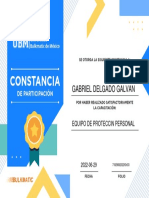 Constancia para CURSO - Equipo de Protección Personal - Empleado 718 - GABRIEL DELGADO GALVAN