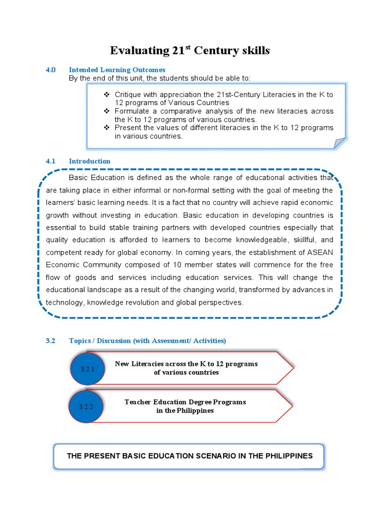 Evaluating 21st Century K-12 Skills | PDF | Learning | Educational ...