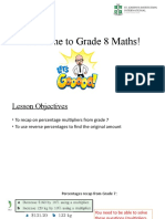 Grade 8 Maths Percentages