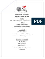 Industrial Report Training ME 300 Ali Anwar 2010713128 