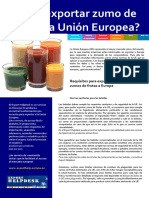 ¿Cómo Exportar Zumo de Frutas A La Unión Europea?