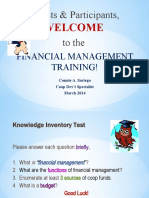 Financial Management Training. OK