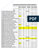 Matriz de documentos de estudiantes de preparatoria, jornada vespertina (32