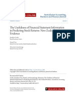 The Usefulness of Financial Statement Information