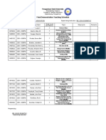 Final Demonstration Teaching Schedule: Pangasinan State University