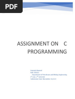 Assignment On C Programming