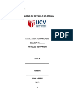 Modelo Articulo OpiniÃ N ESTUDIANTES 2015-II