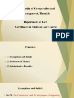 University of Co-operative and Management Law Certificate Course Content