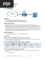 7.1.6 Lab4 - Use Wireshark To Examine Ethernet Frames