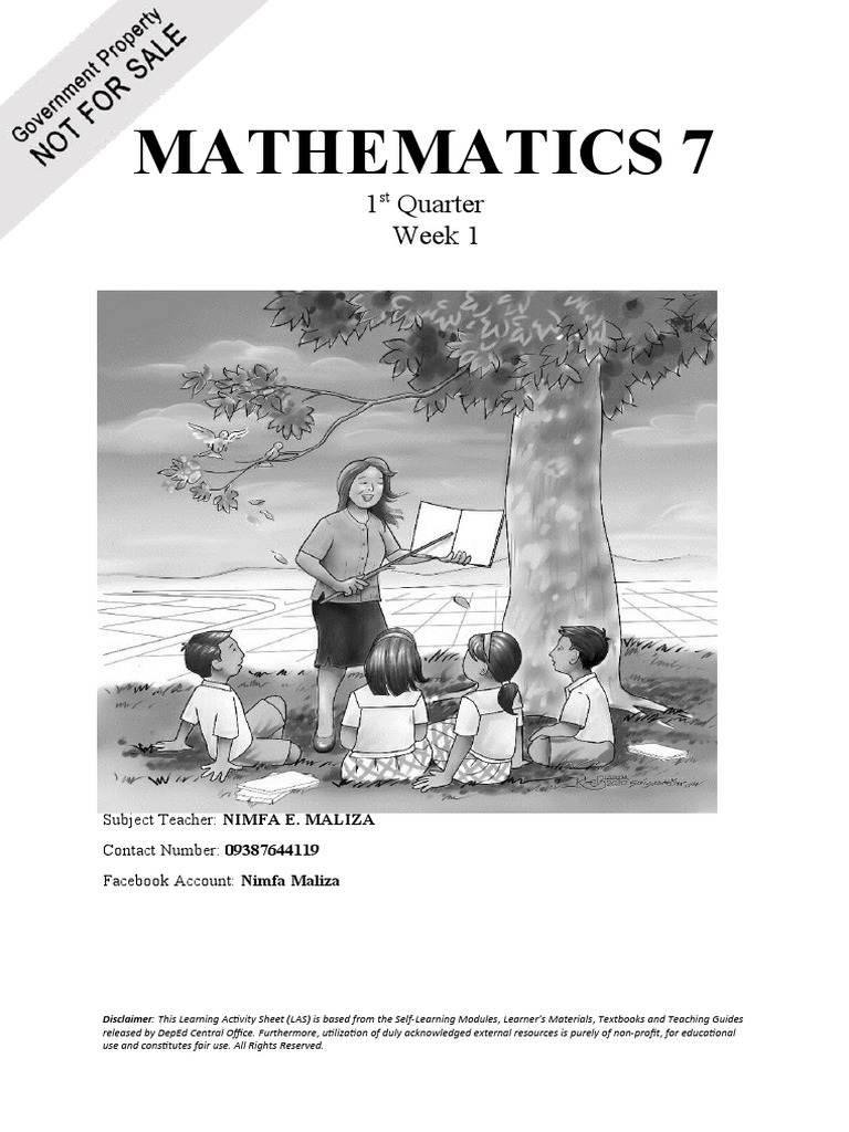 Understanding Sets in Mathematics 7 | PDF | Set (Mathematics) | Bracket