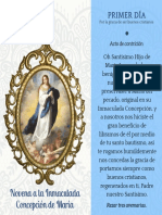 Novena Inmaculada Concepción de Maria