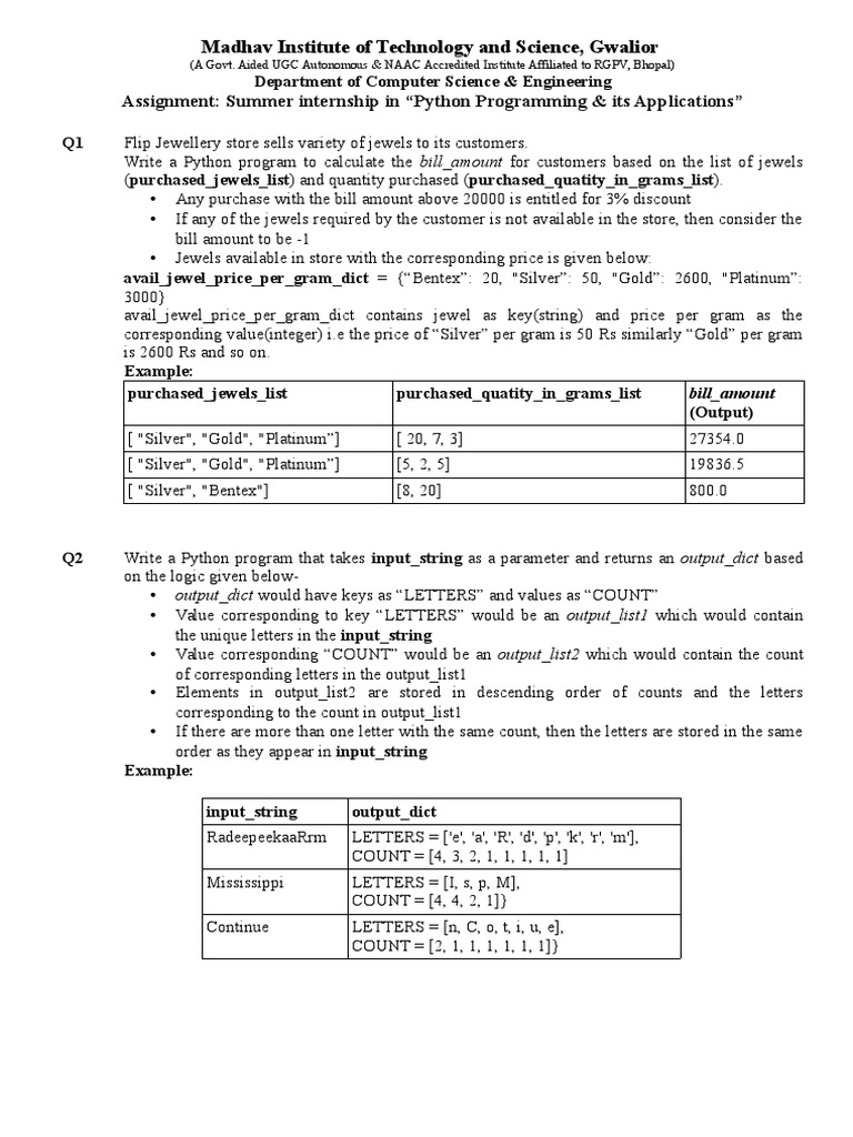 Python Placement Questions PDF Password Python (Programming Language)