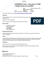 FAGL - POSTING014 Acct Has Entry in T030 Posting Specific To Ledger Group Not Possible