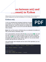 Set and Frozenset in Python