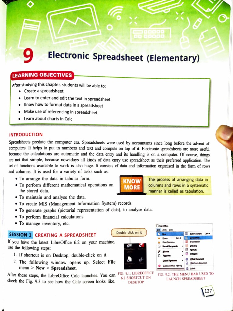 Electronic Spreadsheet (Elementary) Format Data PDF Spreadsheet