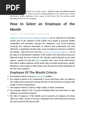 Employee of the Month