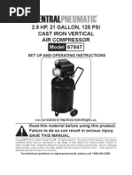 Download Central Pneumatic 25hp 21 Gallon 125 Psi Air Compressor Users Manua by easyguy14215 SN58063375 doc pdf