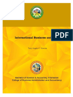 International Business and Trade: Tony Angelo C. Alvaran
