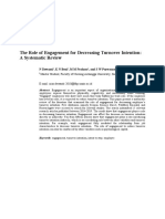 The Role of Engagement For Decreasing Turnover Intention: A Systematic Review