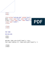HTML Body Form Input BR Input BR Input /form /body /HTML