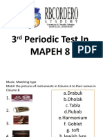 3rd Periodic Exam in Mapeh 8