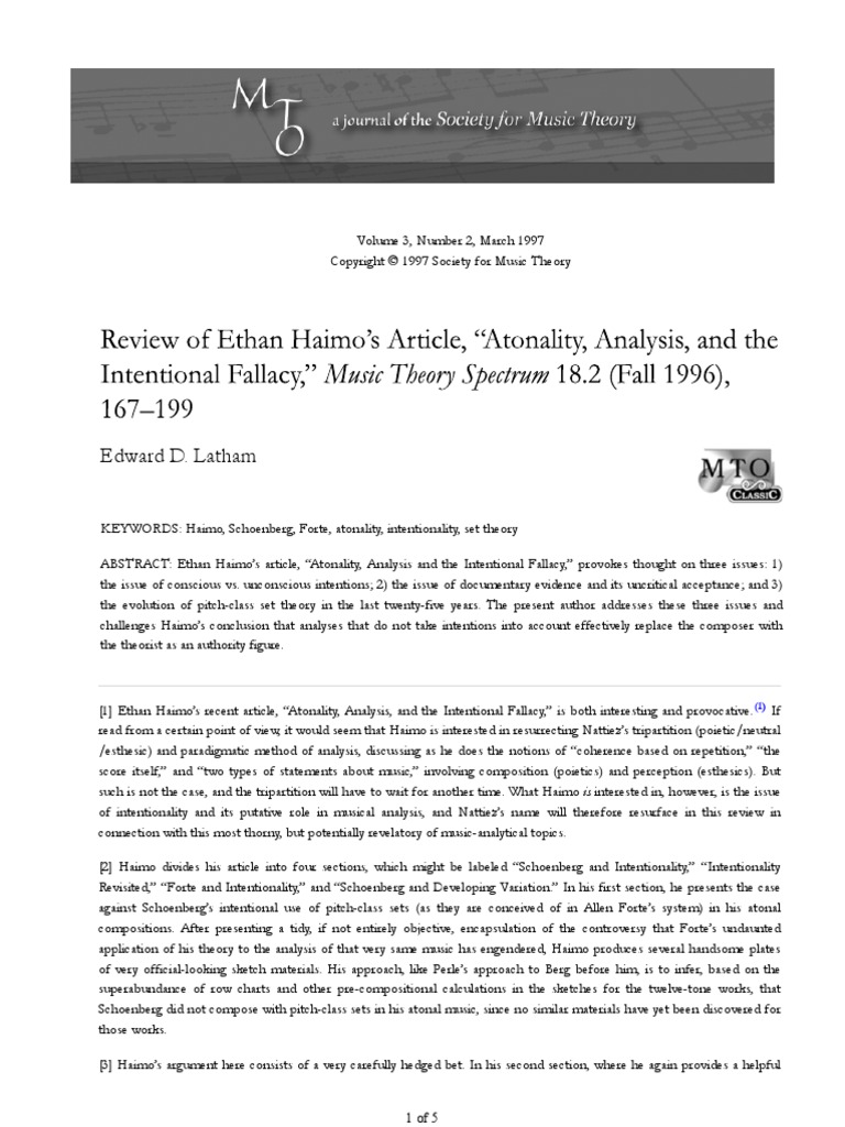 Music Theory Spectrum Latham PDF Music Theory Johannes Brahms