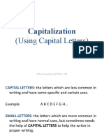 Capitalization: (Using Capital Letters)