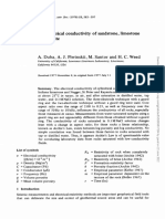 Electrical conductivity of rocks saturated in fluids