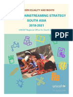 UNICEF South Asia Gender Mainstreaming Strategy 2018-2021