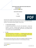 Draft Perjanjian Penyediaan Tenaga Kerja Medis On-Site Dan Peralatan Pendukungnya