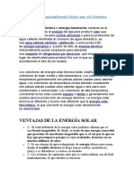 Ventajas y Desventajas de La Energia Solar Termica