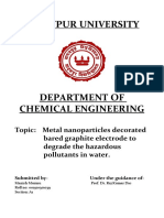 MANISH MURMU - RKD SIR PROJECT - Metal Nanoparticles Decorated Bared Graphite Electrode To Degrade The Hazardous Pollutants in Water.