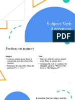 Subject Verb Agreement