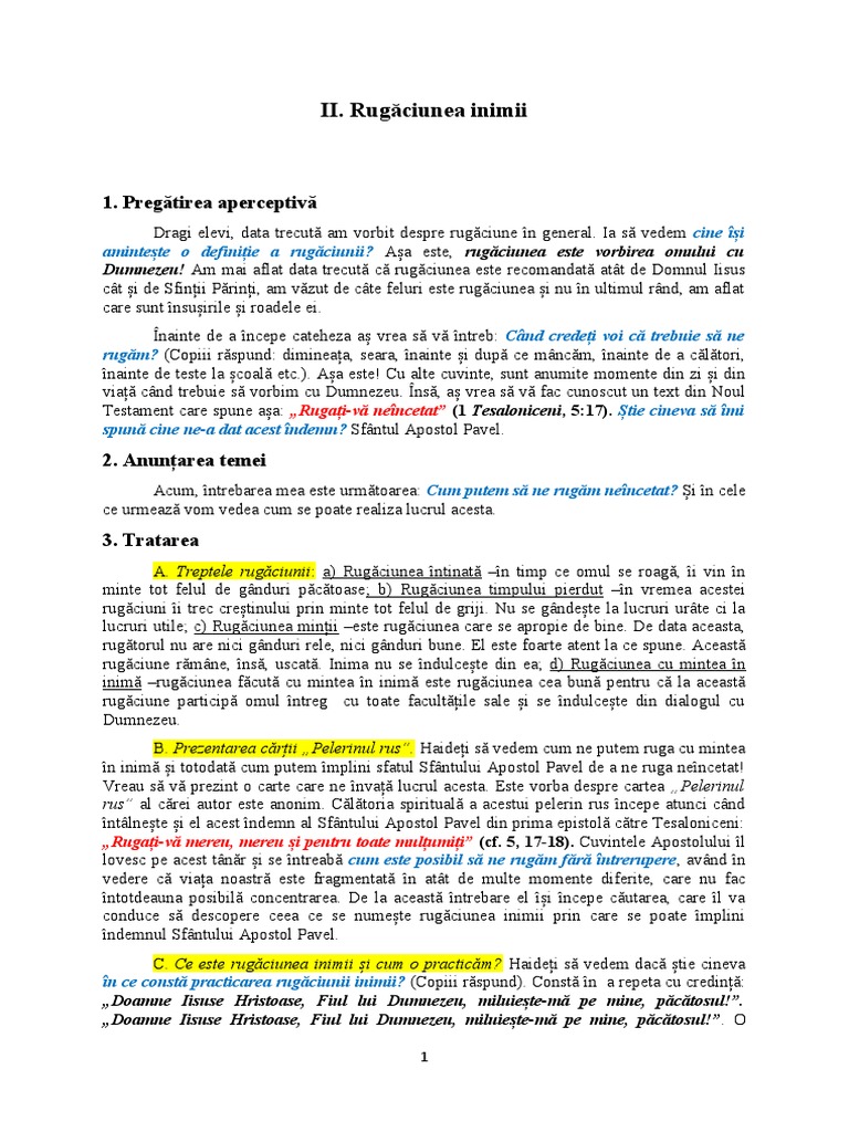 II Rugăciunea Inimii | PDF