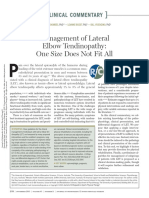 Management of Lateral Elbow Tendinopathy: One Size Does Not Fit All