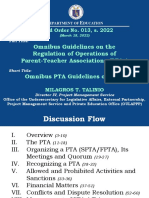 Omnibus Guidelines On The Regulation of Operations of Parent-Teacher Associations (Ptas)