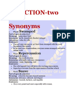 Synonyms and One Word Substitution