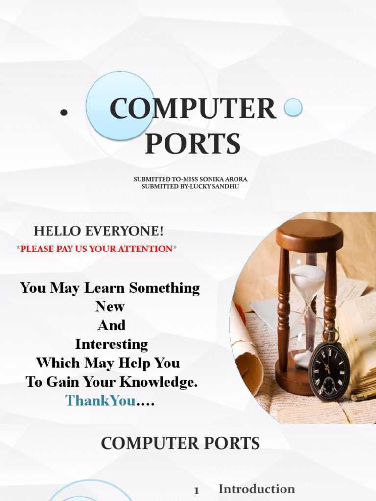 Types of Computer Ports Explained | PDF | Usb | Hdmi