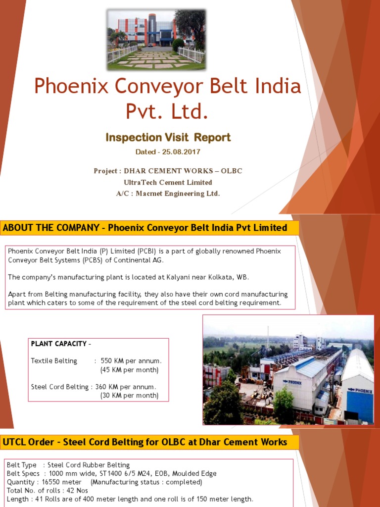Inspection Report for Phoenix Conveyor Belt India PDF Natural