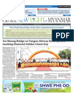 Yar Maung Bridge On Yangon-Sittway Road Opened Marking Diamond Jubilee Union Day