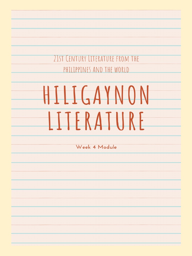 21st Century Literature (Week 4) PDF Speculative Fiction Fantasy