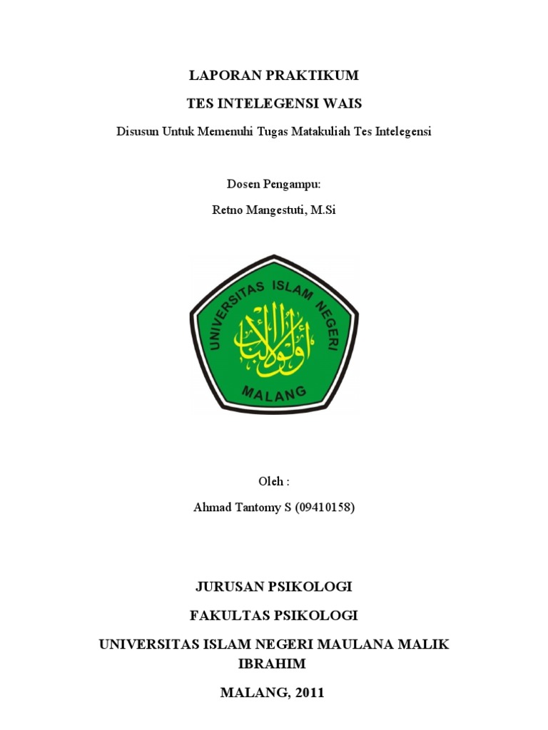 Laporan Wais 1 Tomy