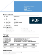 cv101 Sample PDF