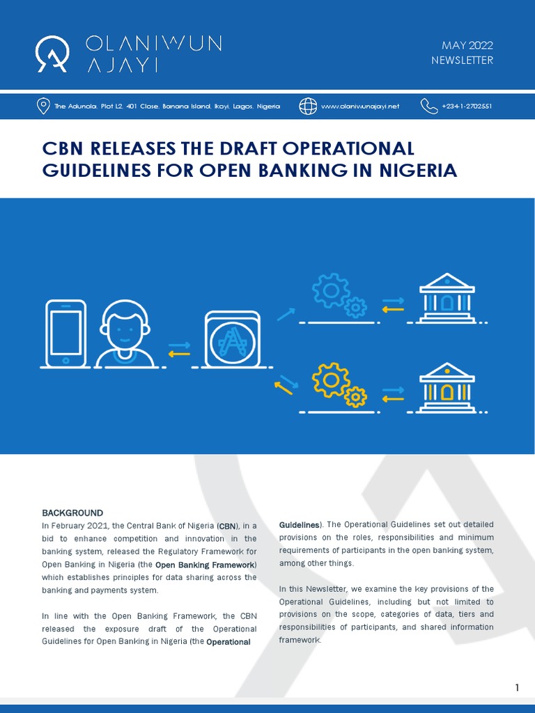 CBN Guideline For Open Banking Nigeria | PDF | Financial Transaction ...