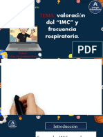 Valoracion de Imc y Frecuencia Respiratoria