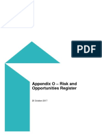 Outline Business Case - Appendix o - Risk and Opportunity Register