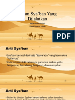 Bulan Sya'Ban Yang Dilalaikan