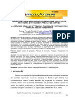 Relação entre custos de produção e previsão de demanda