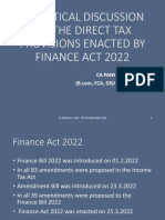 DT PROVISIONS ENACTED FINANCE ACT 2022 Pankaj